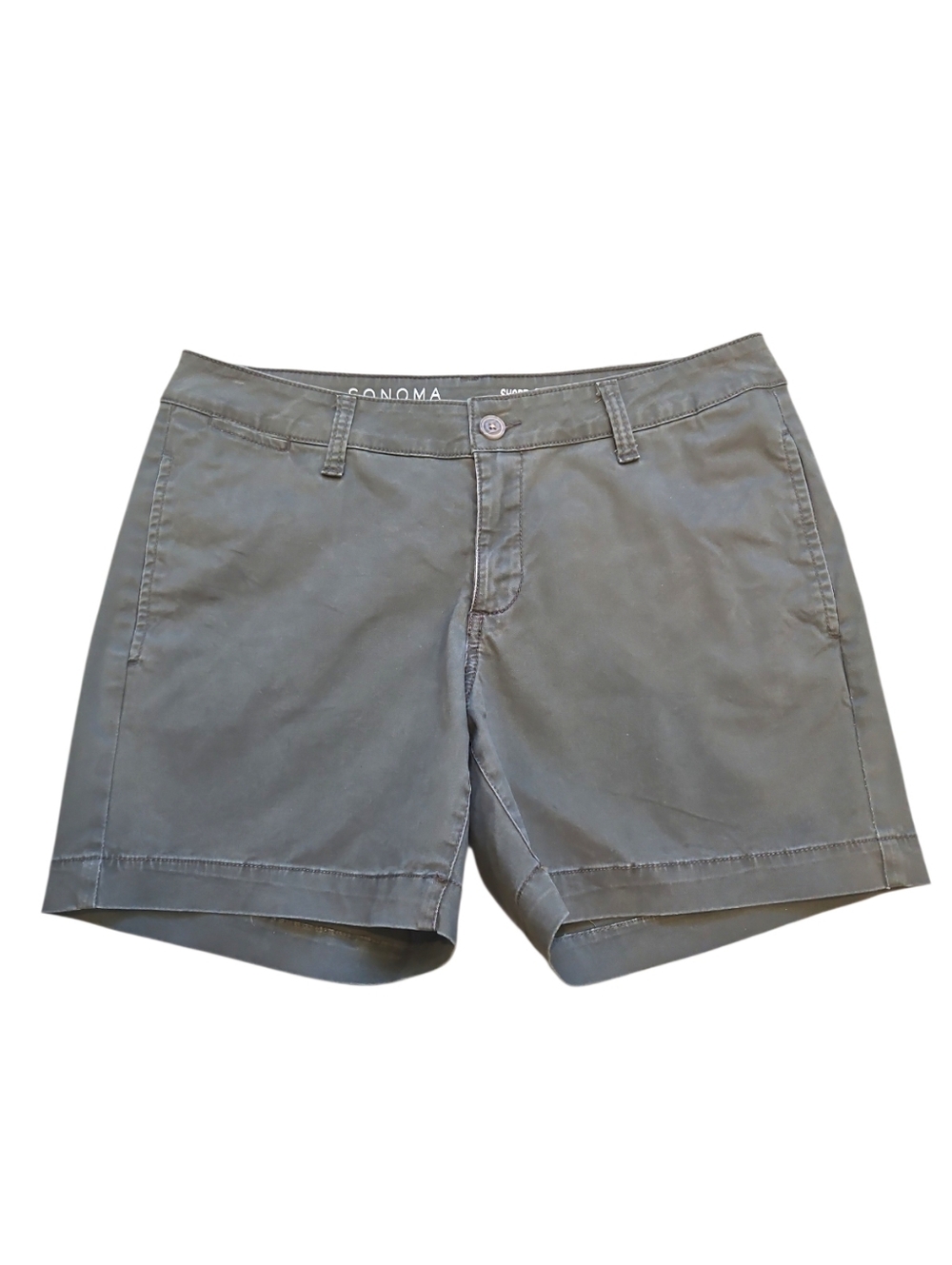 Sonoma Life + Style Dark Sage Green Shorts